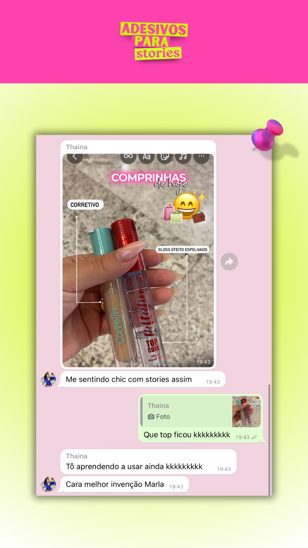 Adesivos para Stories