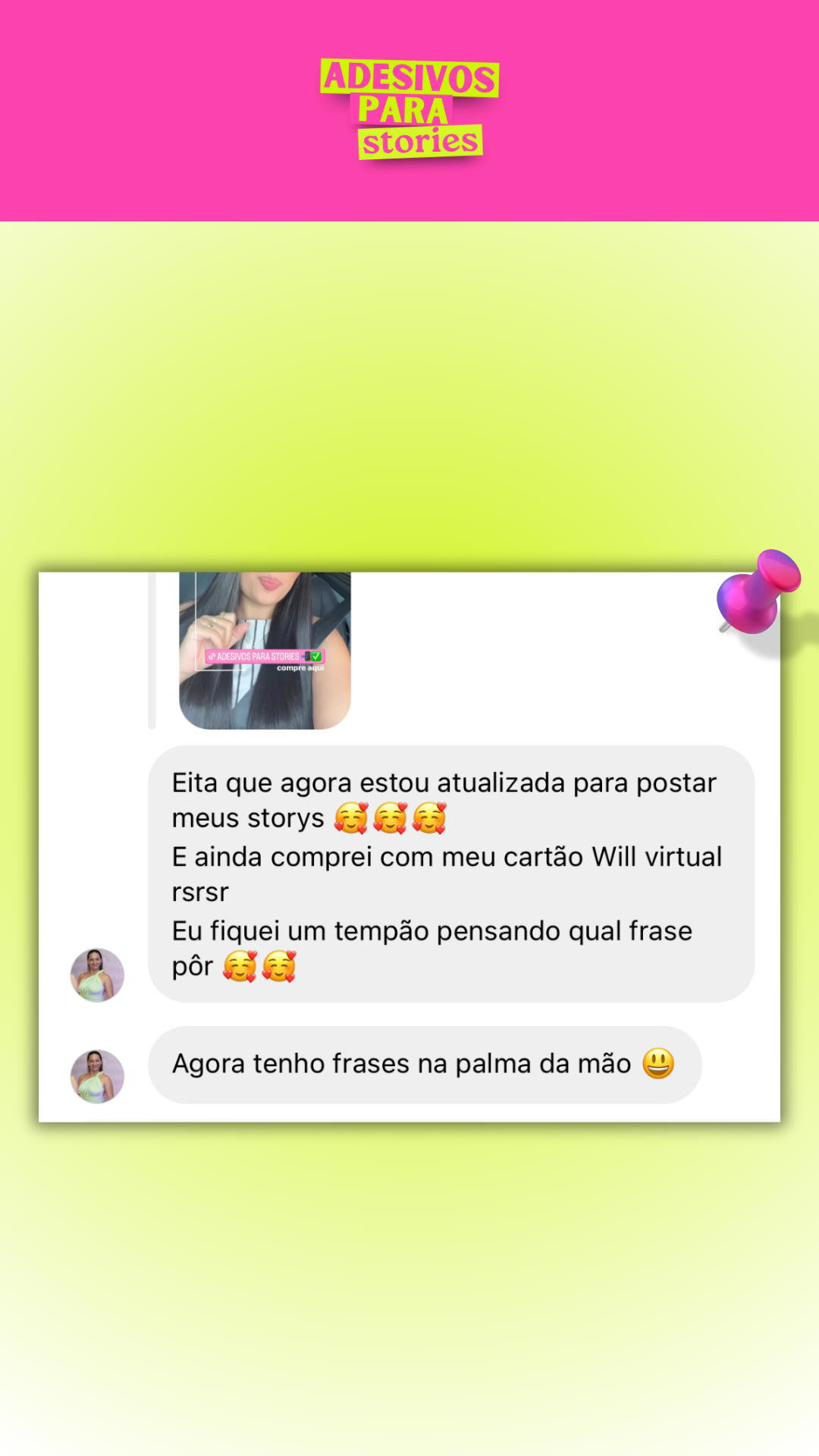 Adesivos para Stories