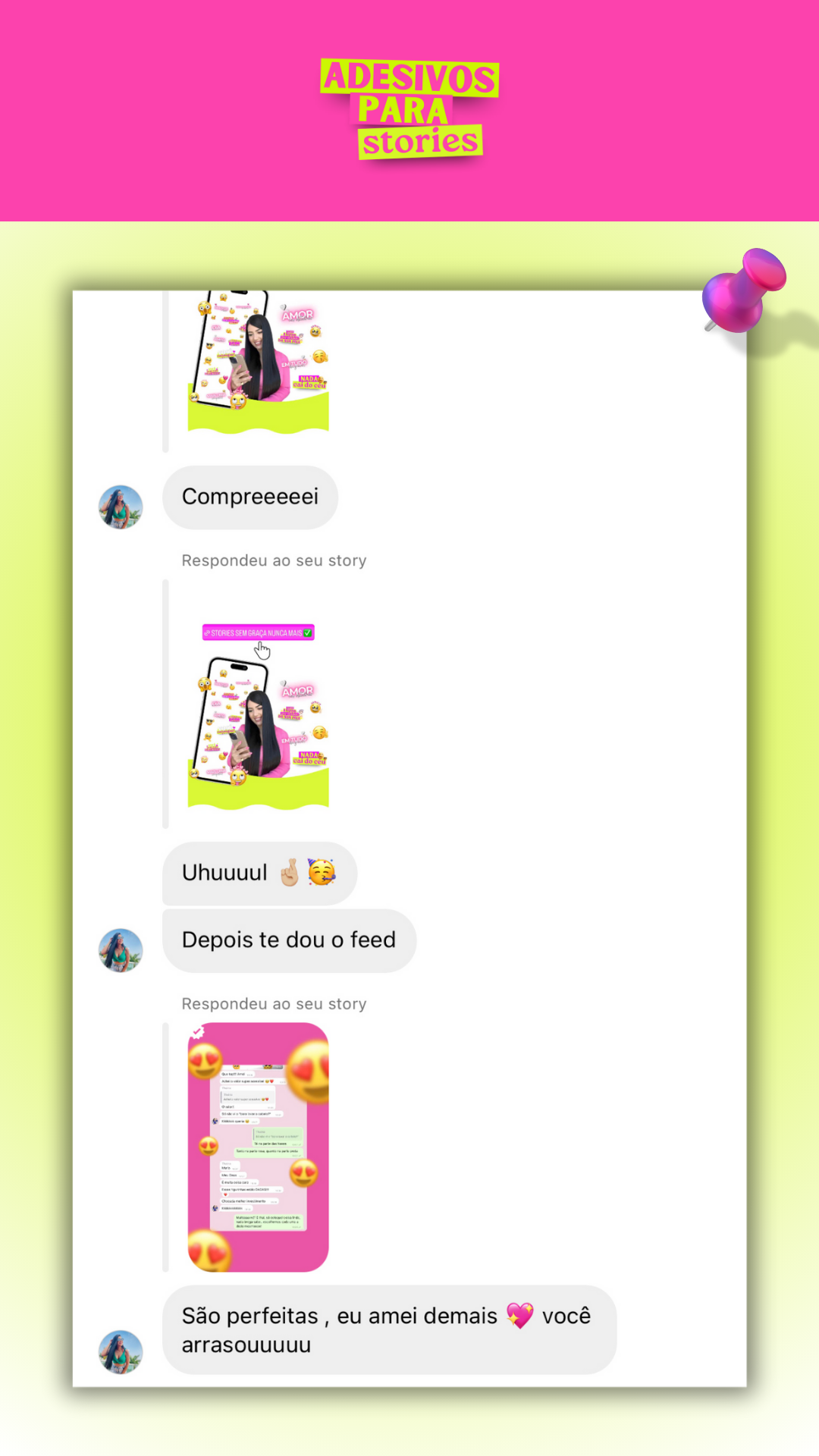 Adesivos para Stories