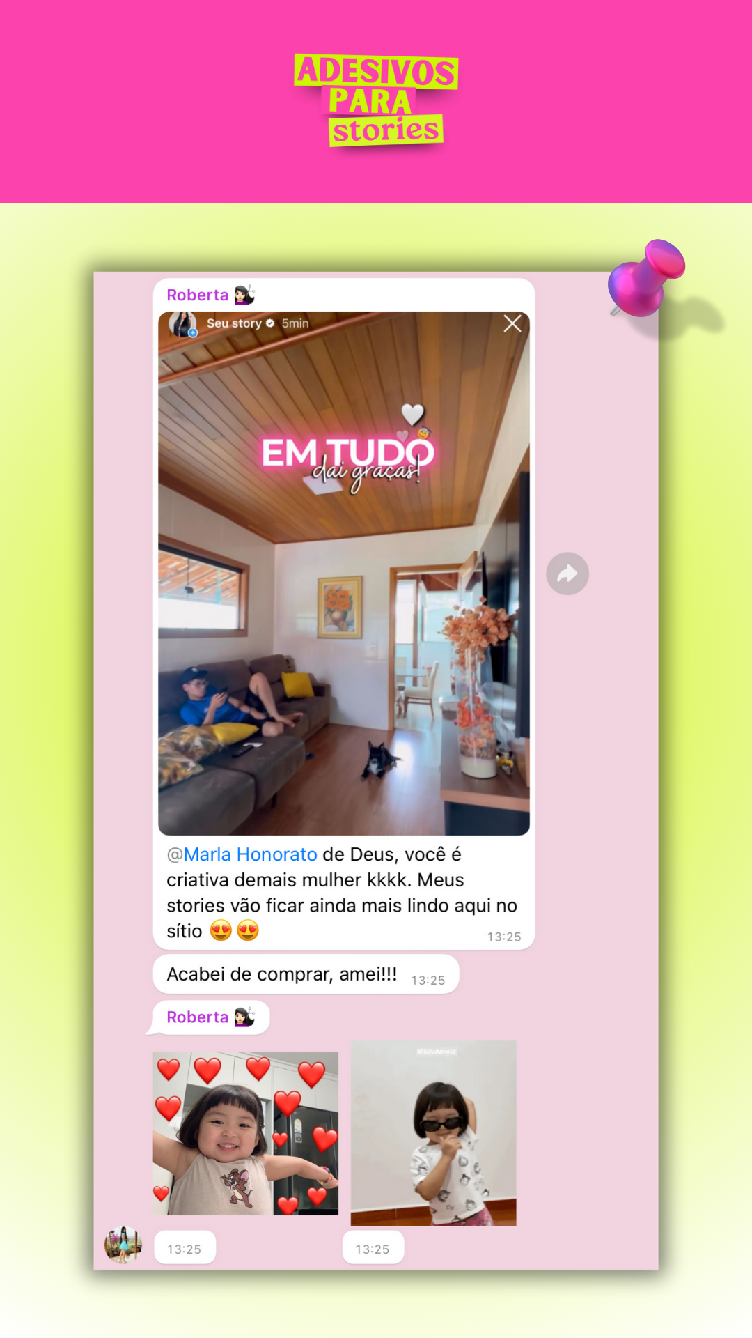 Adesivos para Stories