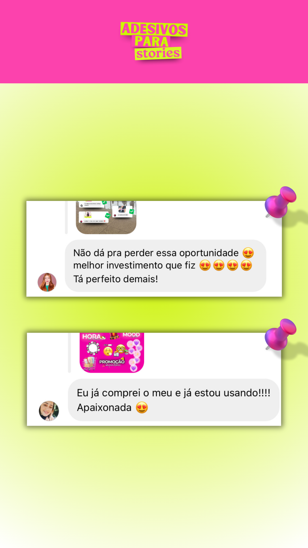 Adesivos para Stories
