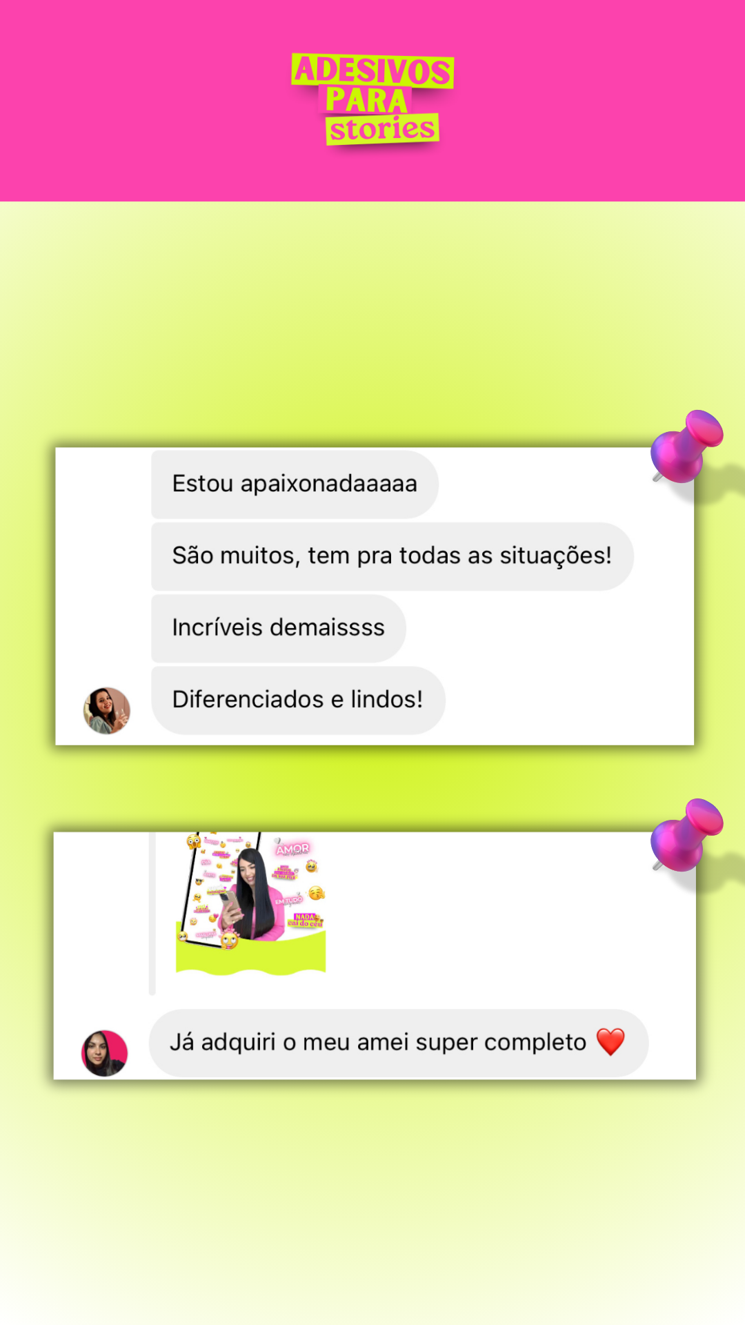 Adesivos para Stories